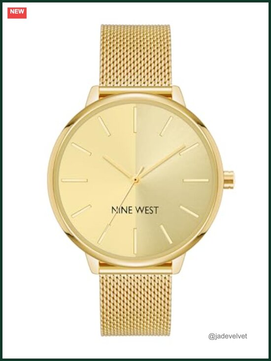 Women\'s 40mm Analog Wrist Watch with Gold-Tone Mesh Bracelet and Mineral Crystal main image 6